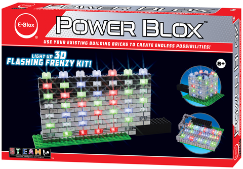 Power Blox Flashing Frenzy LED Light-Up Building Set - E-Blox