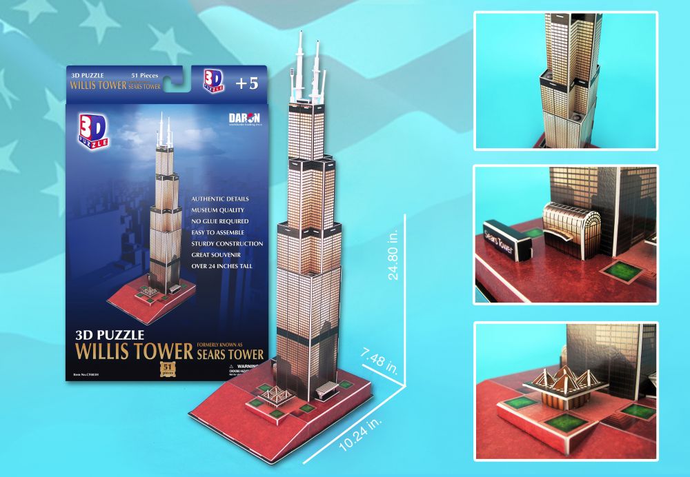 Willis Tower 3D Puzzle